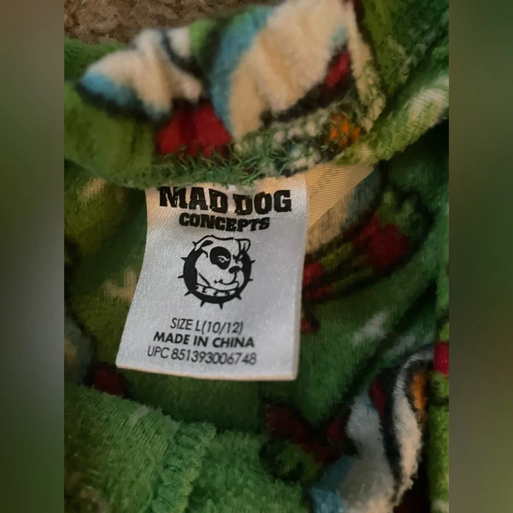 Mad Dog Concepts Boys size L 10/12 Fleece Pajama Lounge Pants Snowman Print